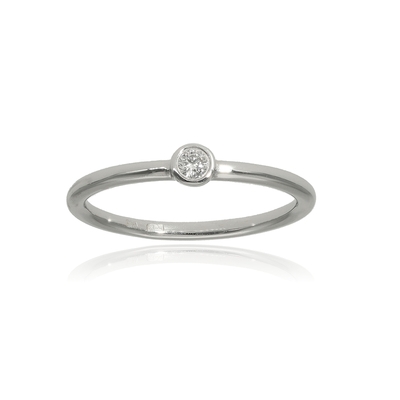 Fehér arany gyűrű 52-es méret (B48405)